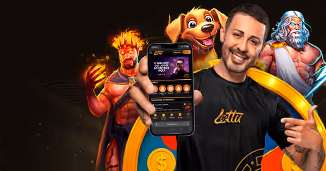 Carlinhos Maia mostrando o site da Lottu Bet no celular
